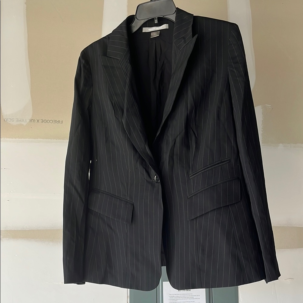 Black Pinstripe Blazer